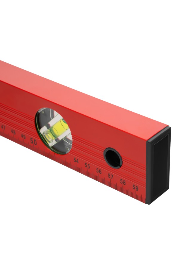 Уровень алюминиевый, 600 мм, 3 глазка, красный, линейка Matrix