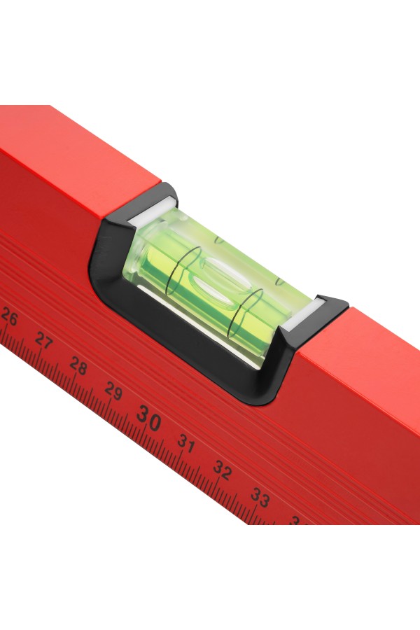 Уровень алюминиевый, 600 мм, 3 глазка, красный, линейка Matrix