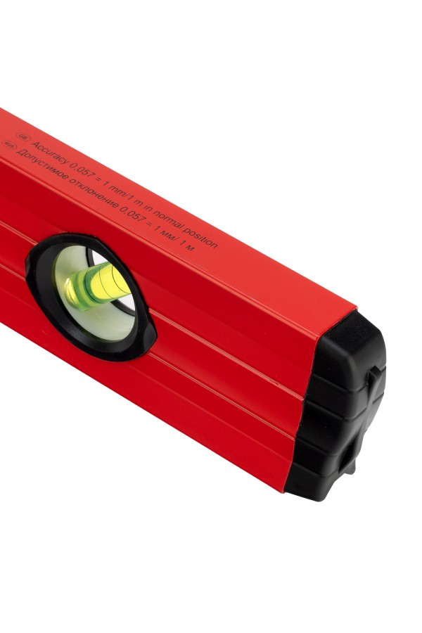 Уровень алюминиевый, 800 мм, фрезерованный, 3 глазка, две эргономичные ручки Matrix