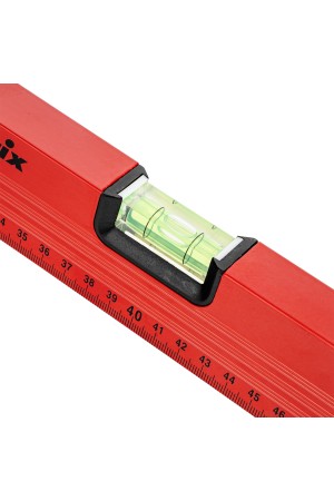 Уровень алюминиевый, 800 мм, 3 глазка, красный, линейка Matrix