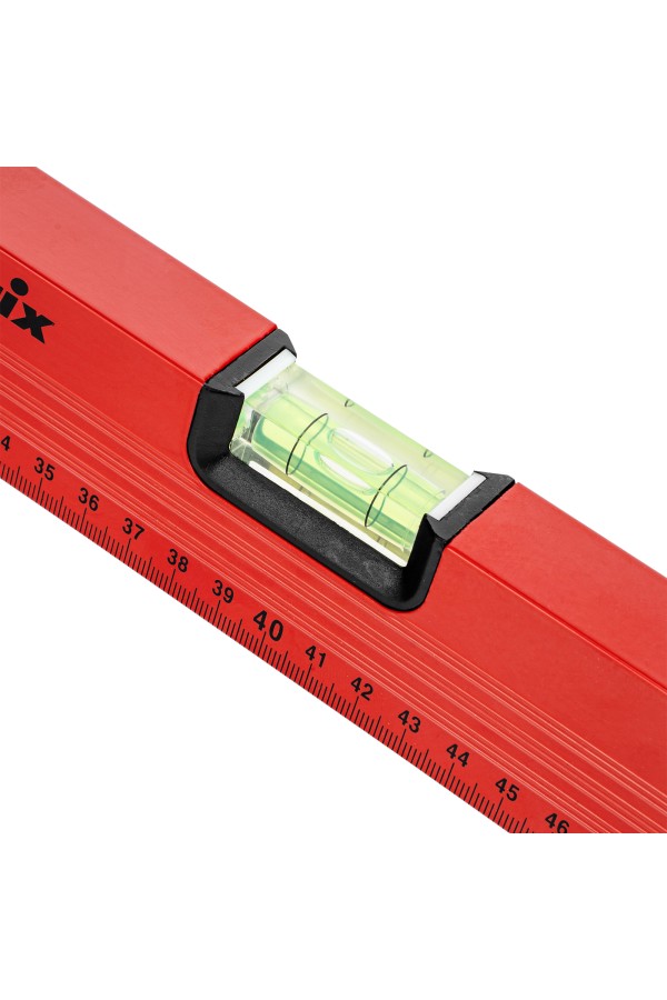 Уровень алюминиевый, 800 мм, 3 глазка, красный, линейка Matrix