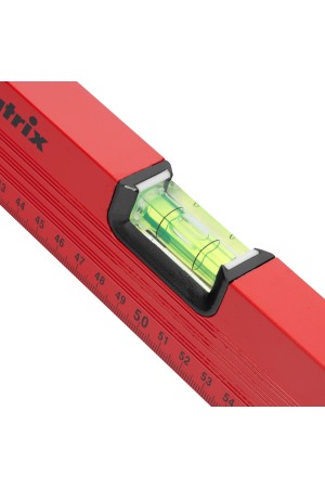 Уровень алюминиевый, 1000 мм, 3 глазка, красный, линейка Matrix