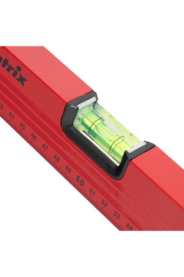 Уровень алюминиевый, 1000 мм, 3 глазка, красный, линейка Matrix