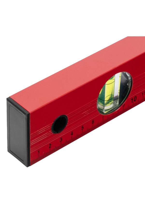 Уровень алюминиевый, 1000 мм, 3 глазка, красный, линейка Matrix