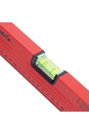 Уровень алюминиевый, 1500 мм, 3 глазка, красный, линейка Matrix