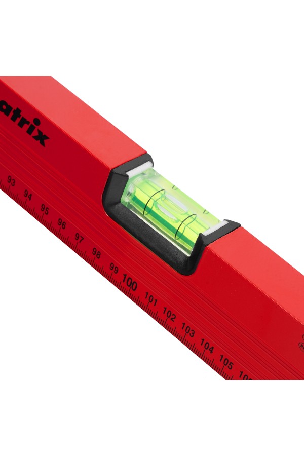 Уровень алюминиевый, 2000 мм, 3 глазка, красный, линейка Matrix