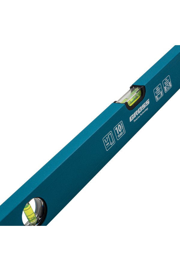 Уровень алюминиевый усиленный, 600 мм, 3 глазка Gross