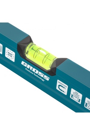 Уровень алюминиевый, 800 мм, магнит, 2 глазка, Magnetisch Gross