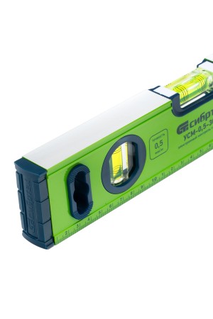 Уровень алюминиевый УСМ-0,5-300, фрезерованный, 3 глазка, магнитный, 300 мм Сибртех