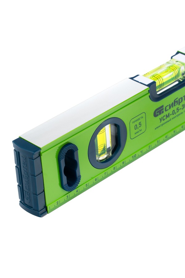 Уровень алюминиевый УСМ-0,5-300, фрезерованный, 3 глазка, магнитный, 300 мм Сибртех