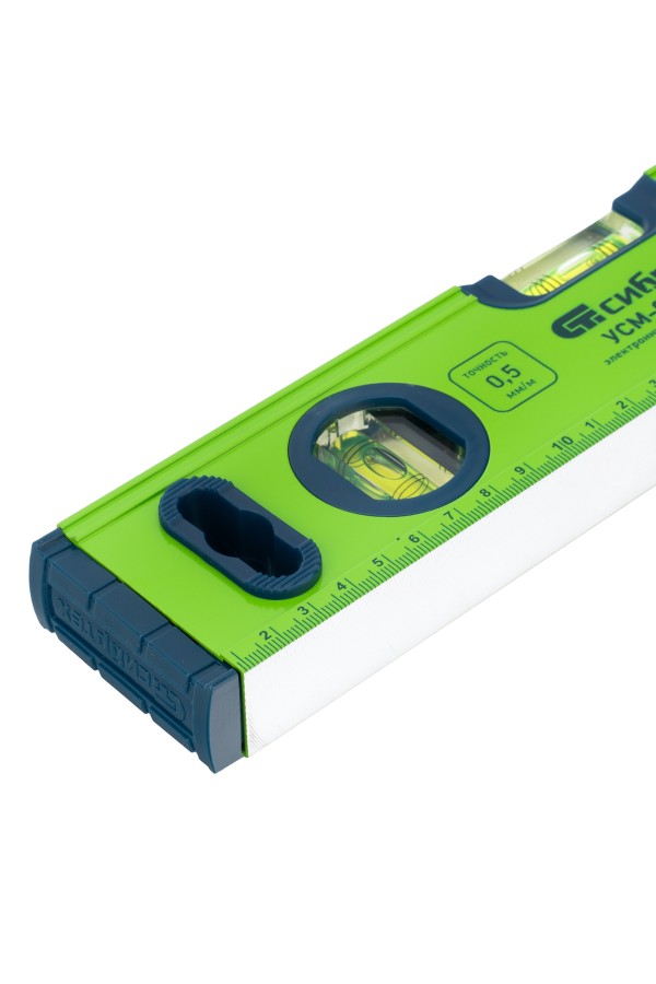 Уровень алюминиевый УСМ-0,5-300, фрезерованный, 3 глазка, магнитный, 300 мм Сибртех