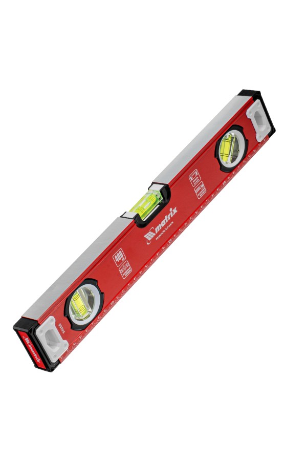 Уровень алюминиевый, фрезерованный, 3 глазка, 400 мм Matrix