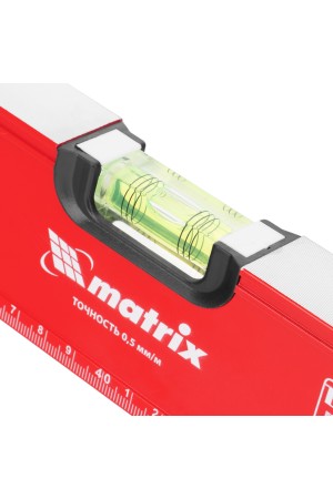 Уровень алюминиевый, фрезерованный, 3 глазка, рукоятки, 800 мм Matrix