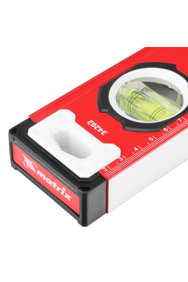 Уровень алюминиевый, фрезерованный, 3 глазка, рукоятки, 800 мм Matrix