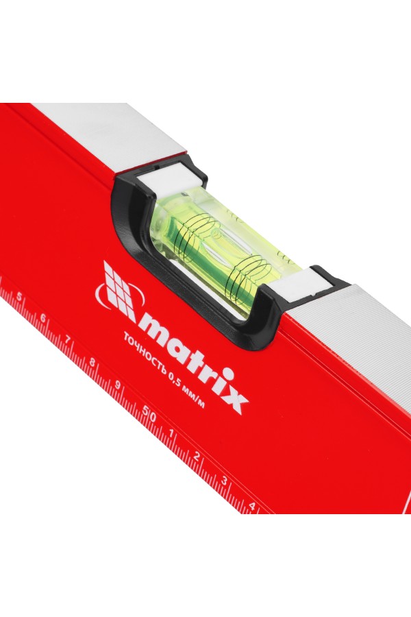 Уровень алюминиевый, фрезерованный, 3 глазка, рукоятки, 1000 мм Matrix