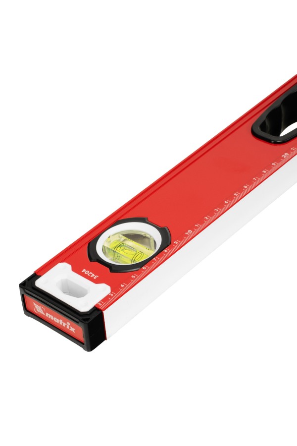 Уровень алюминиевый, фрезерованный, 3 глазка, рукоятки, 1200 мм Matrix