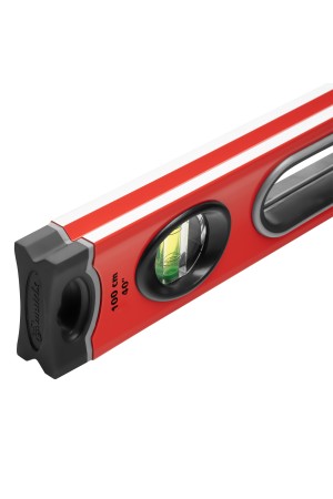 Уровень алюминиевый, 1000 мм, 3 глазка, ударопрочные заглушки, двухкомпонентные ручки Matrix ProFI