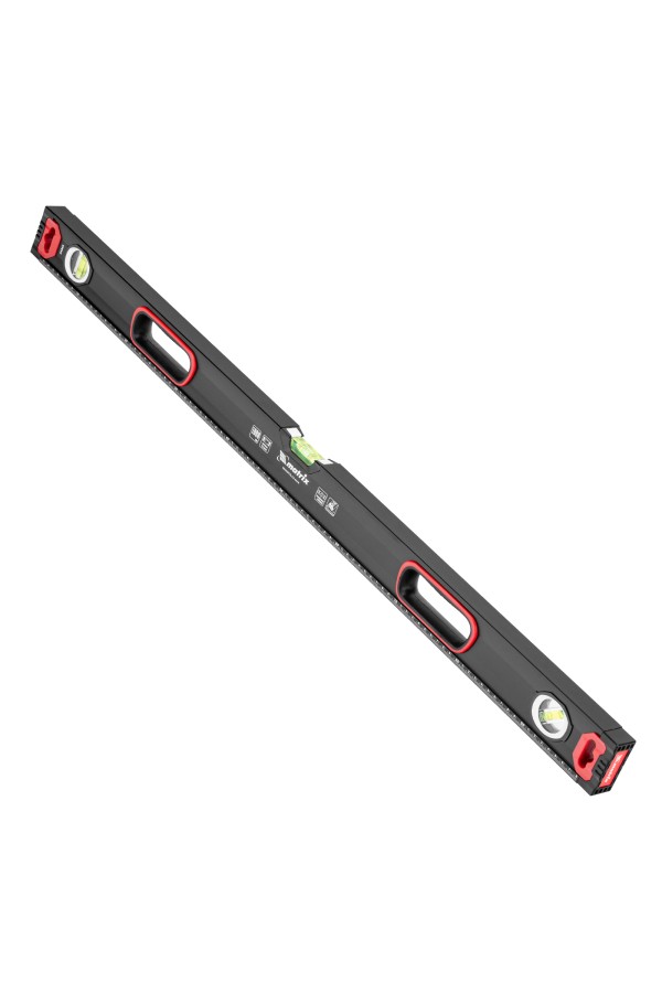 Уровень алюминиевый, усиленный, фрезерованный, 3 глазка, двухкомпонентные рукоятки, 1000 мм Matrix