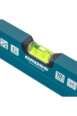 Уровень алюминиевый, 800 мм, 1 рукоятка, фрезеровка, 3 глазка, Prazision Gross