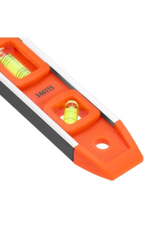 Уровень усиленный, 235 мм, 3 глазка, пластмассовый 