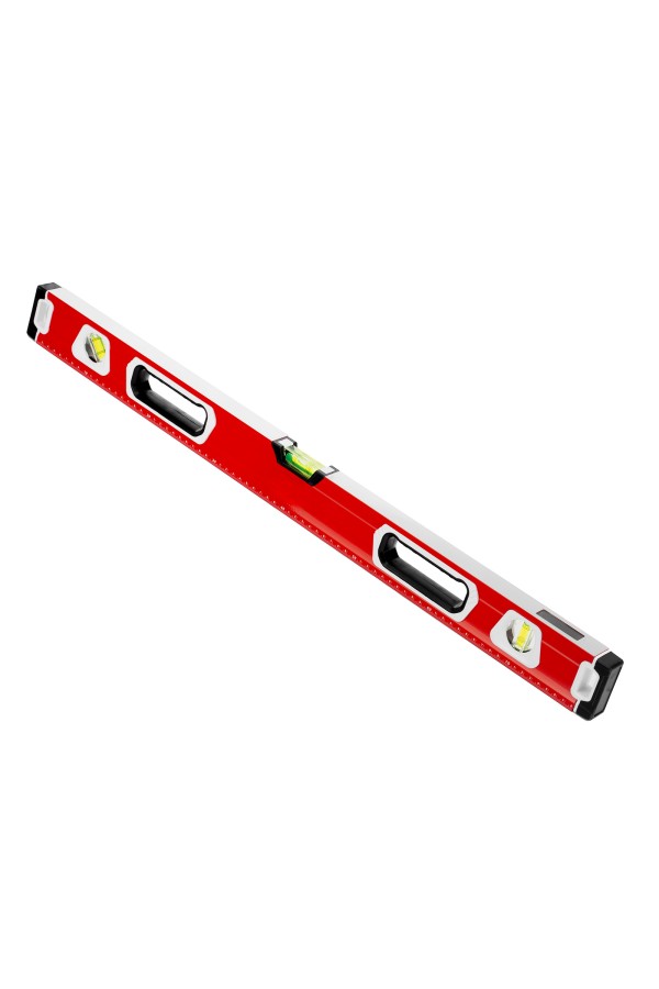 Уровень алюминиевый, магнит, фрезерованный, 3 глазка (1 зеркальный) двухкомпонентные рукоятки, 800 мм Matrix