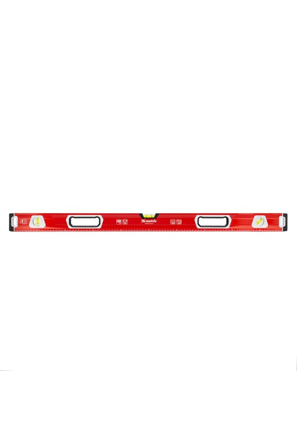 Уровень алюминиевый, магнит, фрезерованный, 3 глазка (1 зеркальный) двухкомпонентные рукоятки, 1000 мм Matrix