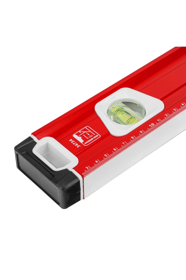 Уровень алюминиевый, магнит, фрезерованный, 3 глазка (1 зеркальный) двухкомпонентные рукоятки, 1200 мм Matrix