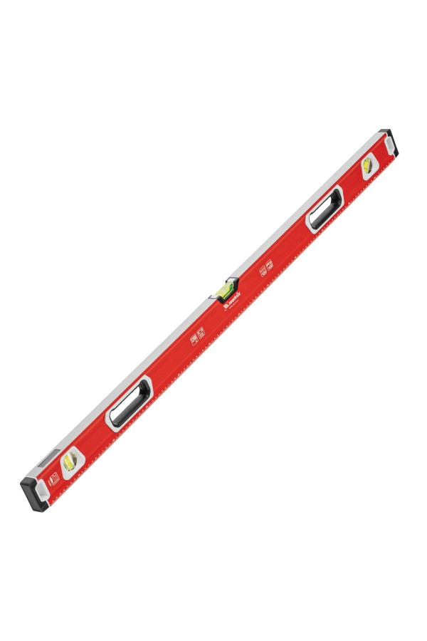 Уровень алюминиевый, магнит, фрезерованный, 3 глазка (1 зеркальный) двухкомпонентные рукоятки, 1200 мм Matrix