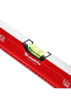 Уровень алюминиевый, магнит, фрезерованный, 3 глазка (1 зеркальный), двухкомпонентные рукоятки, 1200 мм Matrix