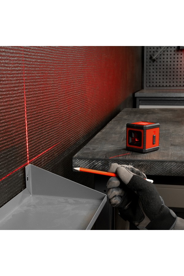Лазерный уровень XQB RED Basic SET, 10 м, красный луч, батарейки, резьба 1/4