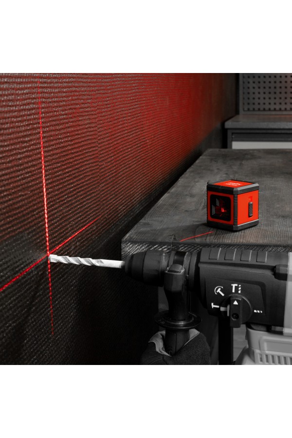 Лазерный уровень XQB RED Basic SET, 10 м, красный луч, батарейки, резьба 1/4