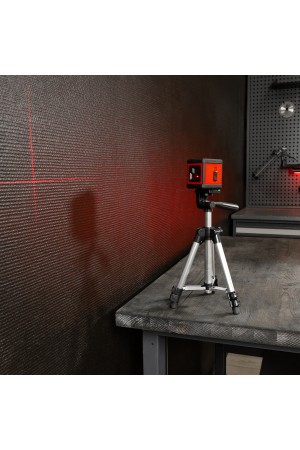 Лазерный уровень XQB RED Pro SET, 10 м, красный луч, батарейки, штатив MTX