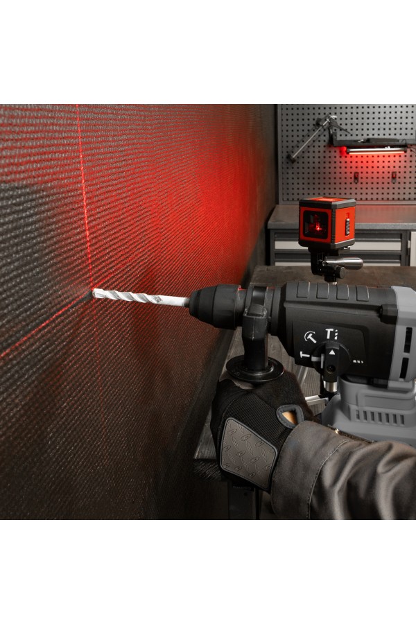 Лазерный уровень XQB RED Pro SET, 10 м, красный луч, батарейки, штатив MTX