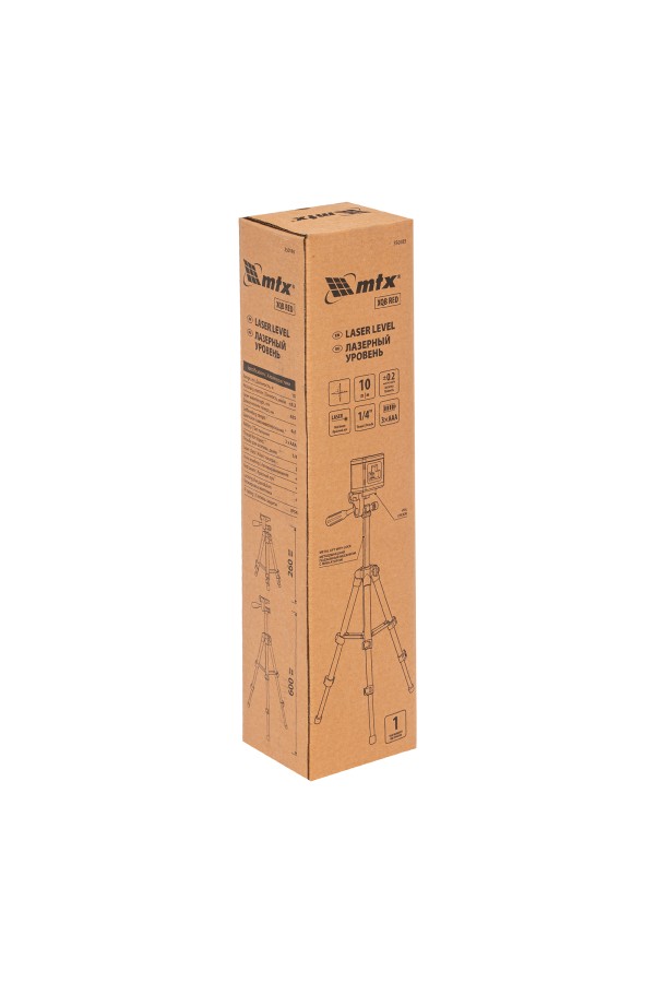 Лазерный уровень XQB RED Pro SET, 10 м, красный луч, батарейки, штатив MTX