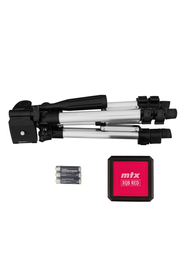 Лазерный уровень XQB RED Pro SET, 10 м, красный луч, батарейки, штатив MTX
