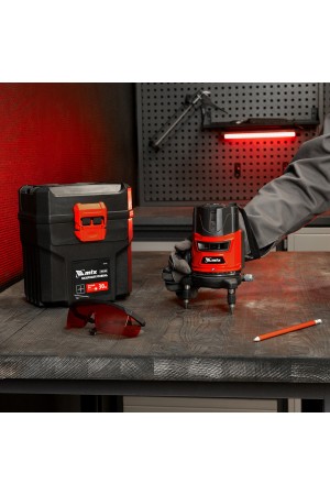 Лазерный уровень CRX-30R, 30 м, красный луч, батарейки, резьба 5/8