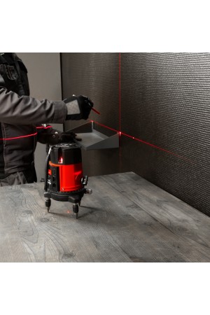 Лазерный уровень CRL-30R, 30 м, красный луч, батарейки, резьба 5/8
