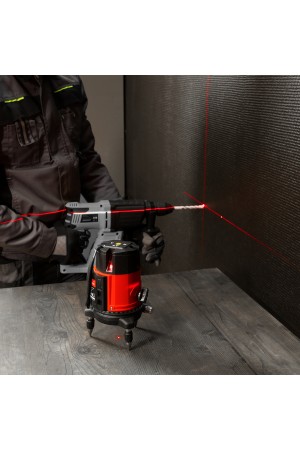 Лазерный уровень CRL-30R, 30 м, красный луч, батарейки, резьба 5/8