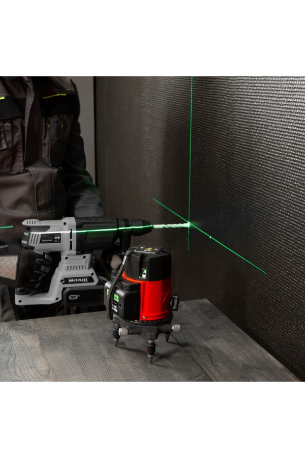 Лазерный уровень CRL-30G, 30 м, зеленый луч, акк. Li 2400 mah, резьба 5/8