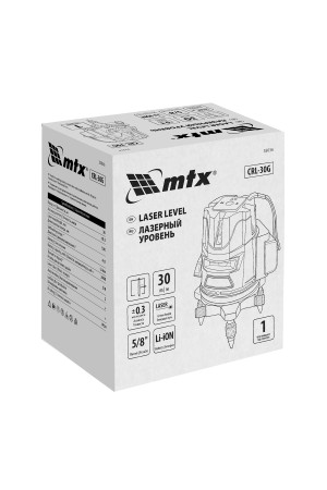 Лазерный уровень CRL-30G, 30 м, зеленый луч, акк. Li 2400 mah, резьба 5/8