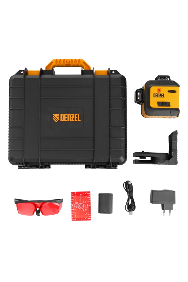 Лазерный уровень мультипризменный LX 360-2 Red, 30 м, 635 нм, аккумулятор Li 2800 мАч, резьба 5/8