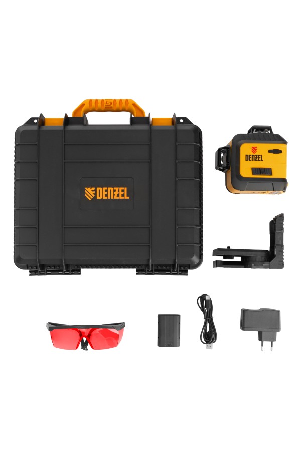 Лазерный уровень мультипризменный LX 360-3 Red, 30 м, 635 нм, аккумулятор Li 2800 мАч, резьба 5/8