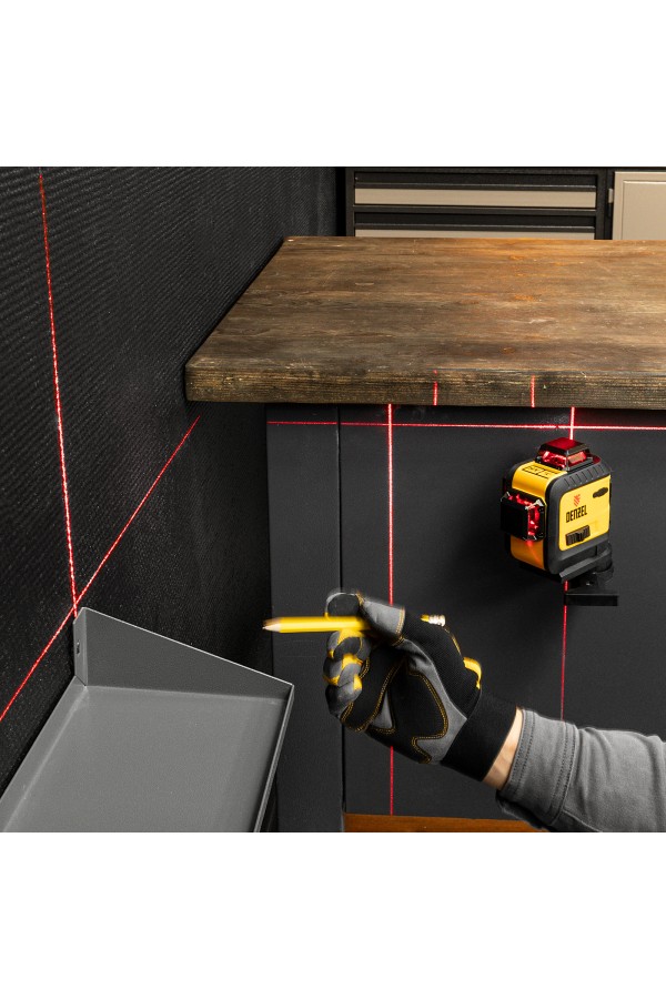 Лазерный уровень мультипризменный LX 360-3 Red, 30 м, 635 нм, аккумулятор Li 2800 мАч, резьба 5/8