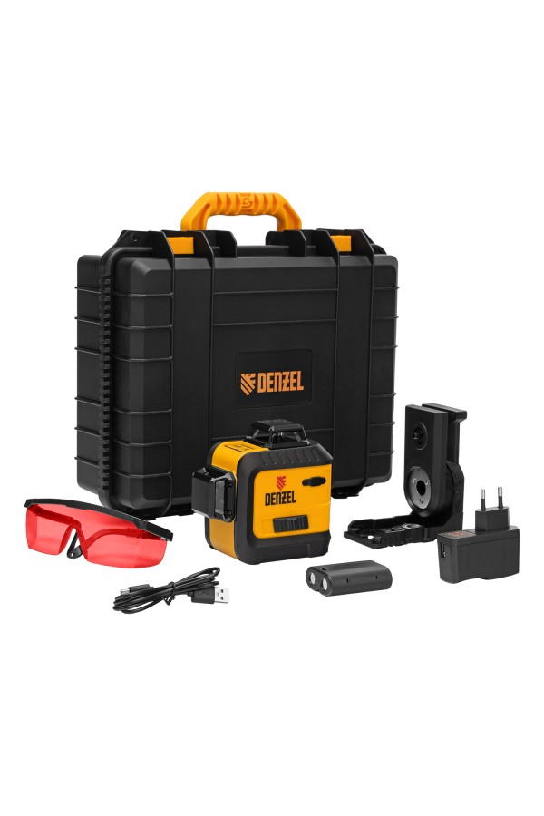 Лазерный уровень мультипризменный LX 360-3 Red, 30 м, 635 нм, аккумулятор Li 2800 мАч, резьба 5/8