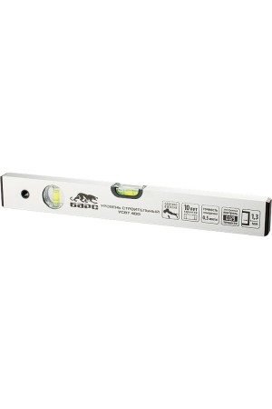 Уровень алюминиевый, 2000 мм, толщина профиля 1,3 мм, 2 глазка Барс