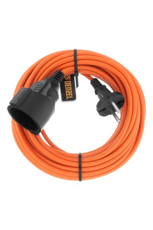 Удлинитель-шнур силовой Garden Series, б/з, ПВС, 10м, 1 розетка, 2 x 1 мм, 3 м Denzel