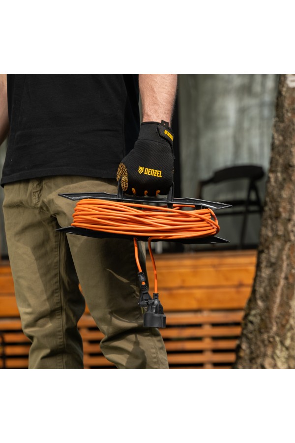 Удлинитель-шнур силовой Garden Series, б/з, ПВС, 20м, 1 розетка, 2 x 1 мм, Denzel