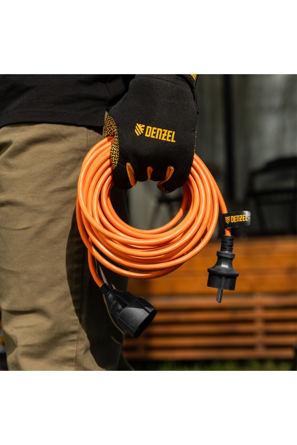 Удлинитель-шнур силовой Garden Series, ПВС, 10м, 1 розетка 3 x 1,5 мм, Denzel