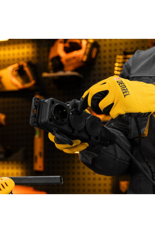 Удлинитель-шнур силовой Top Series, КГТТ, 10 м, 3 розетки, 3 x 1,5 мм Denzel