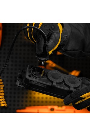 Удлинитель-шнур силовой Top Series, КГТТ, 20м, 3 розетки, 3 x 2,5 мм, 3 м Denzel